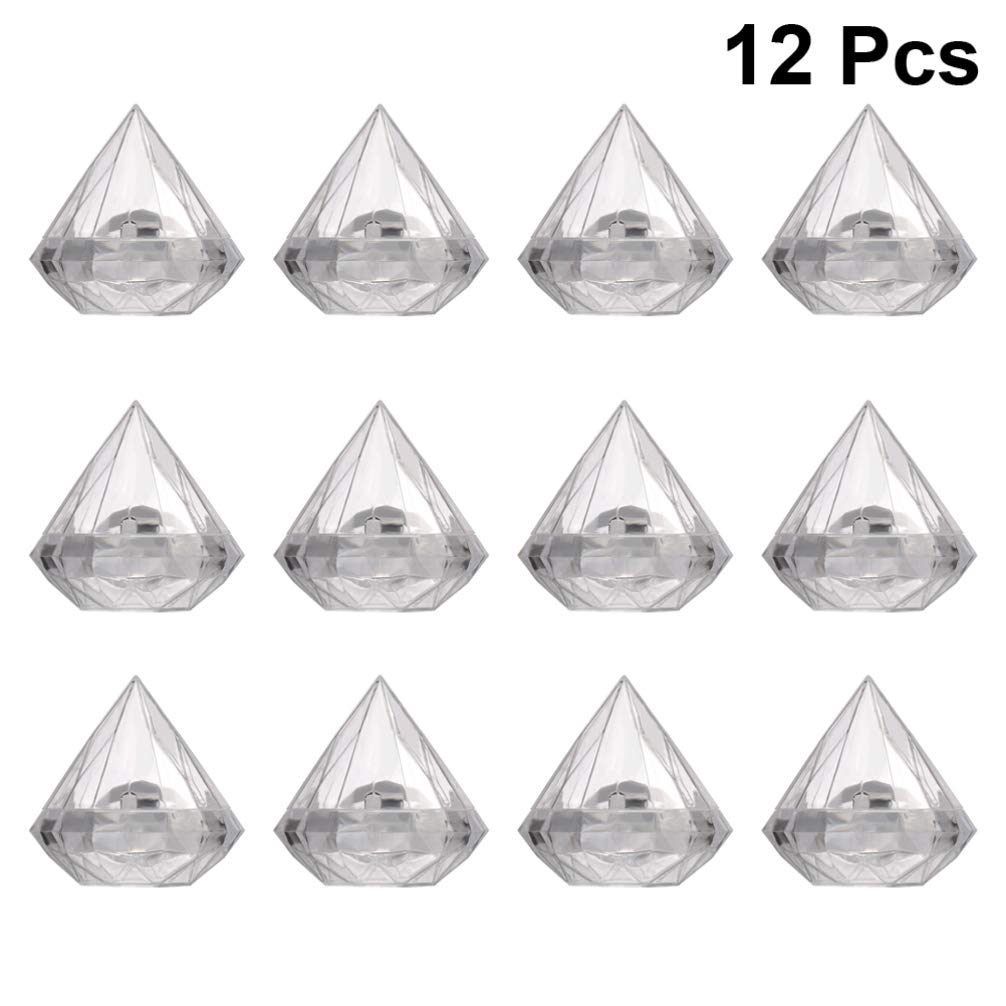 12-Piece Diamond Candy Box Set - Elegant Sugar Container & Sweet Holder for Weddings, Parties, Home Decor | Perfect for Candy Buffets, Gift Favors & Dessert Displays