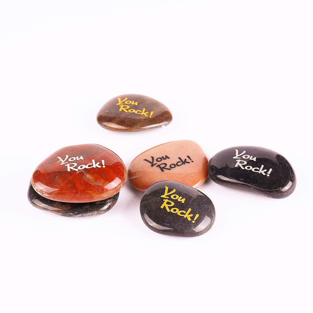 100PCS Inspirational Engraved Rocks - Motivational Stones with 
