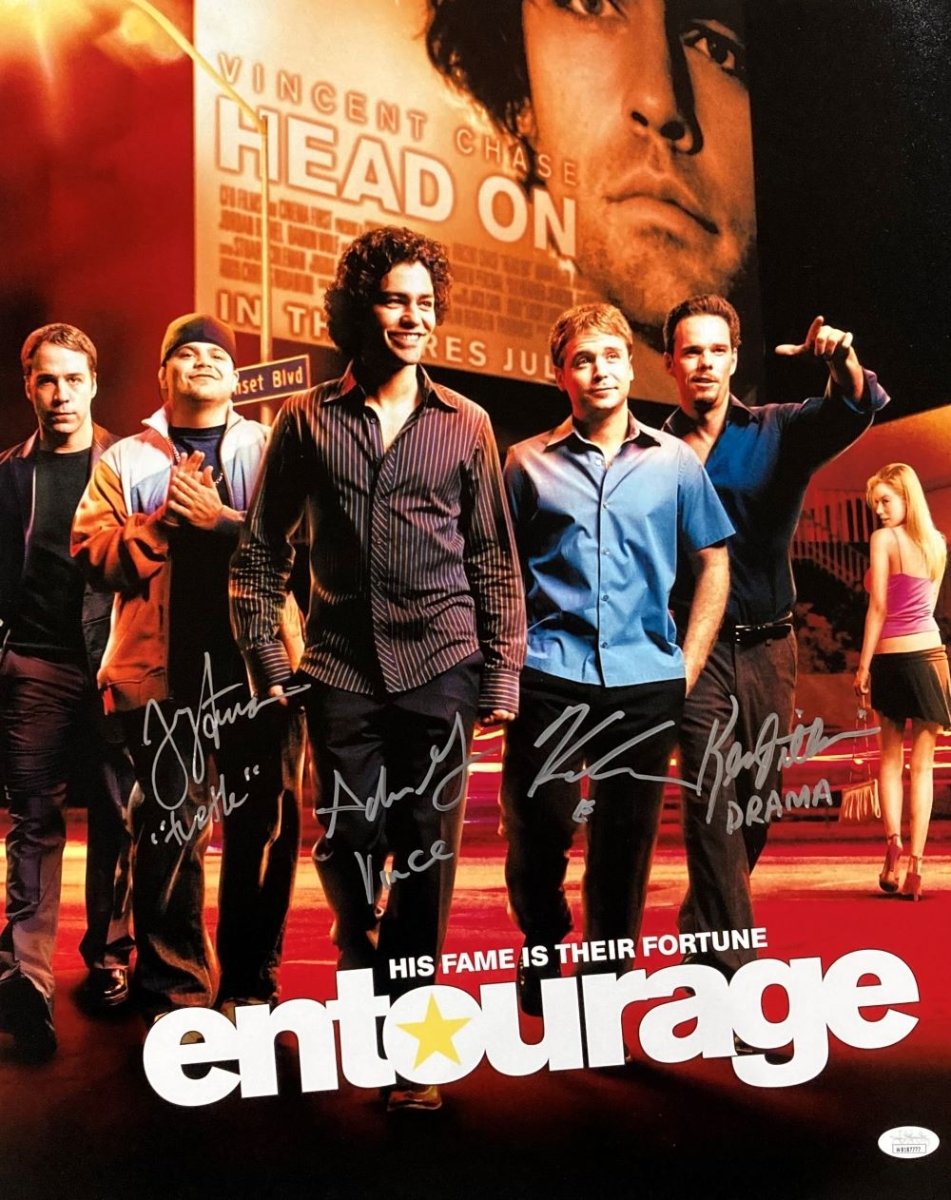 Entourage Cast Signed 16x20 Photo - Autographed by Adrien Grenier & Cast (JSA Certified) - Perfect for TV Memorabilia Collectors & Entertainment Fans