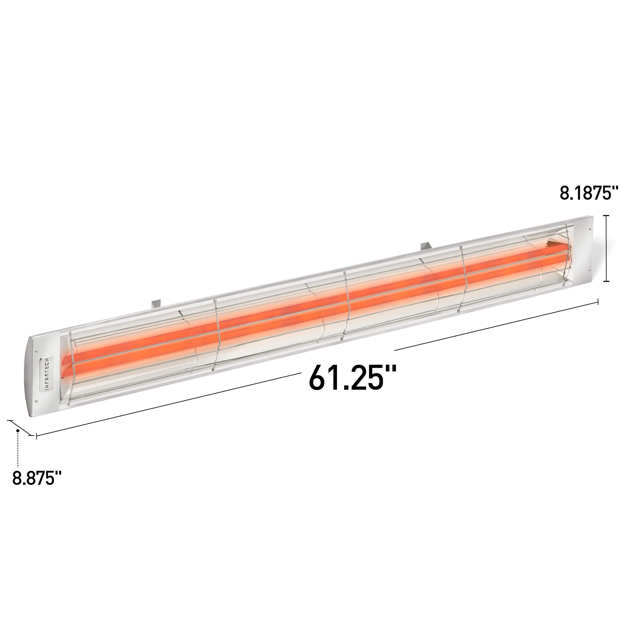 6000W Dual Element Electric Patio Heater - 240V Stainless Steel Outdoor Heater for Patio, Deck, Restaurant & Backyard - C Series Commercial Grade Heating Solution