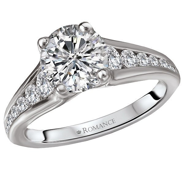 14KT 1/2 CTW Diamond Graduate Channel Setting Mounting for 1.50 CT Round Diamond - Perfect for Graduation Gifts & Anniversary Jewelry