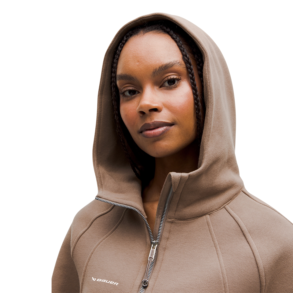 Bauer S24 Women's Lululemon Scuba 1/2 Zip Hoodie - Cozy Pullover for Yoga, Gym & Casual Wear