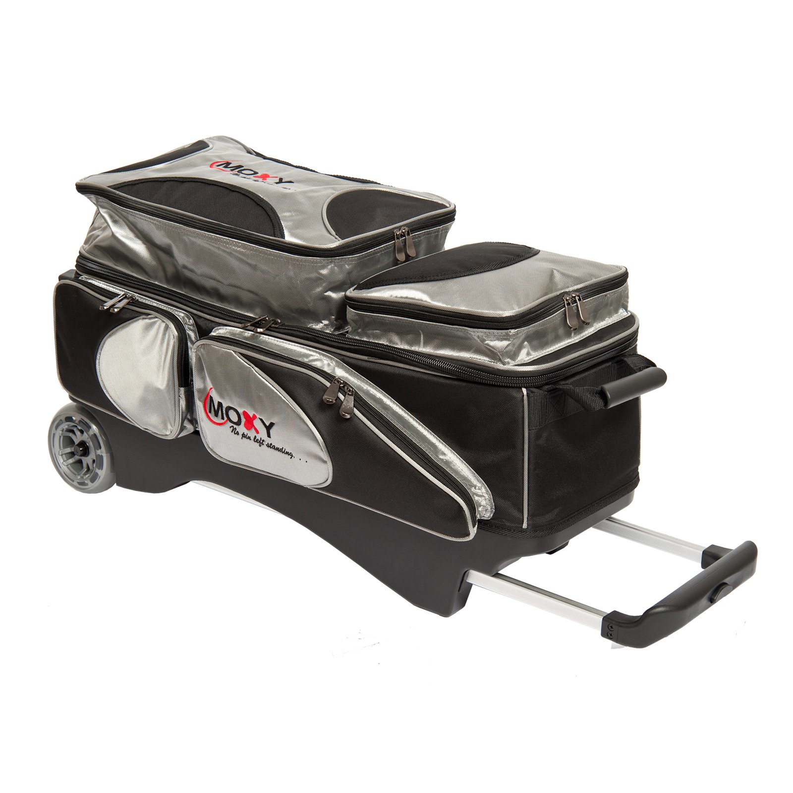 Premium Triple Roller Bowling Bag - Silver & Black for Easy Transport | Perfect for League Play, Tournaments & Practice Sessions