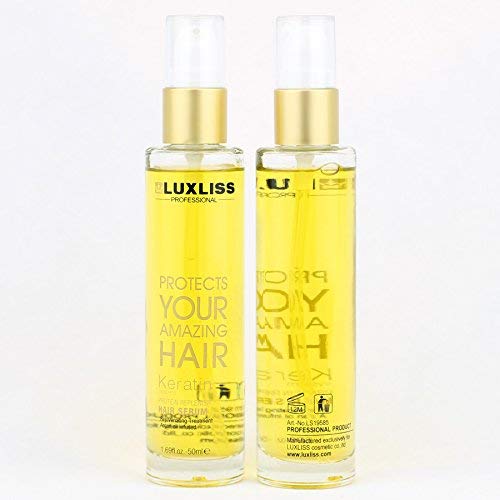 Luxliss Keratin Protein Hair Serum for Damaged Hair - Repairing & Smoothing Treatment for Frizz Control & Shine - Perfect for Daily Use & Salon Styling