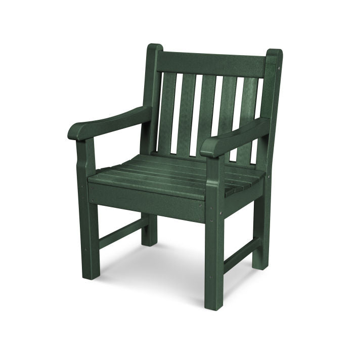 POLYWOOD Rockford Outdoor Garden Arm Chair - Durable All-Weather Resin Wicker Patio Furniture for Deck, Poolside & Backyard Relaxation