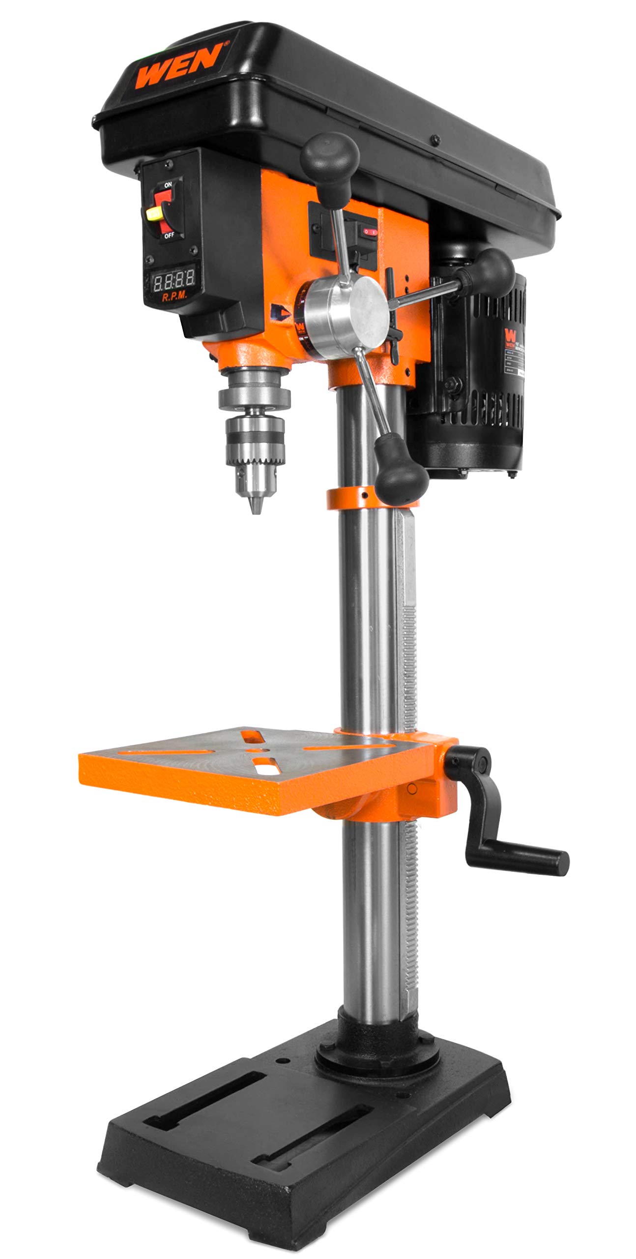 WEN DP1062V 10-Inch Benchtop Drill Press with 6.2-Amp Variable Speed Motor & Cast Iron Construction | Precision Woodworking & Metal Drilling Tool for DIY Projects & Home Workshops