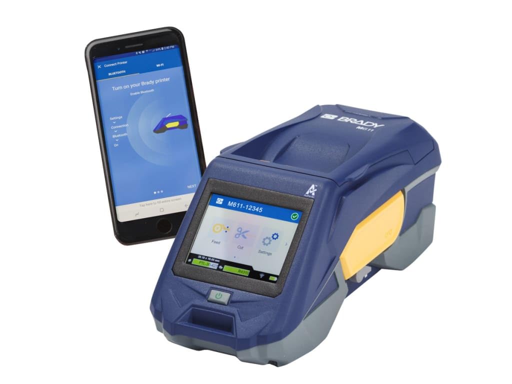 Brady M611 Bluetooth Label Printer - Portable Wireless Label Maker for Home, Office & Industrial Use | Print Custom Labels Anywhere with Easy Design App
