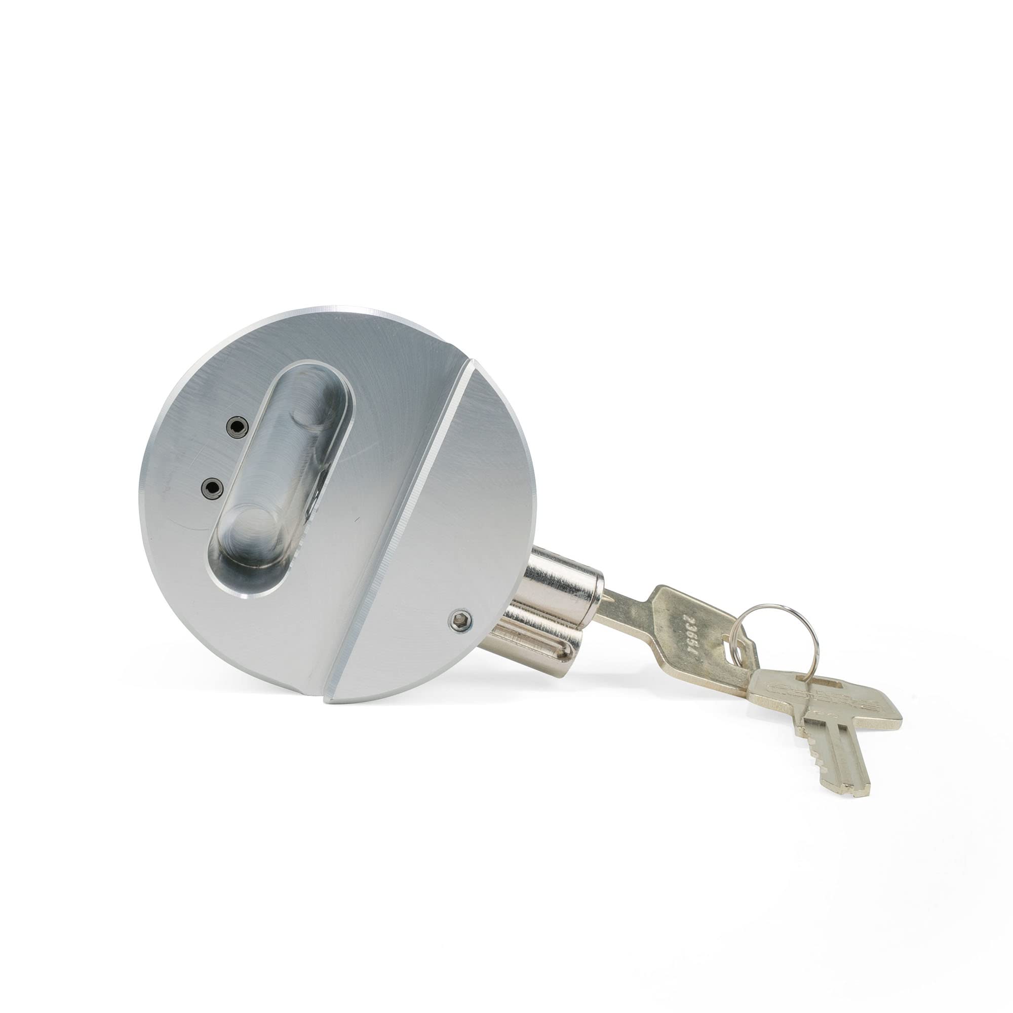 SLICK LOCK (2-Pack) AL-PL-2 Aluminum Hockey Puck Lock - Keyed Alike Security Lock for RVs, Trailers, Storage Units & Outdoor Equipment Protection