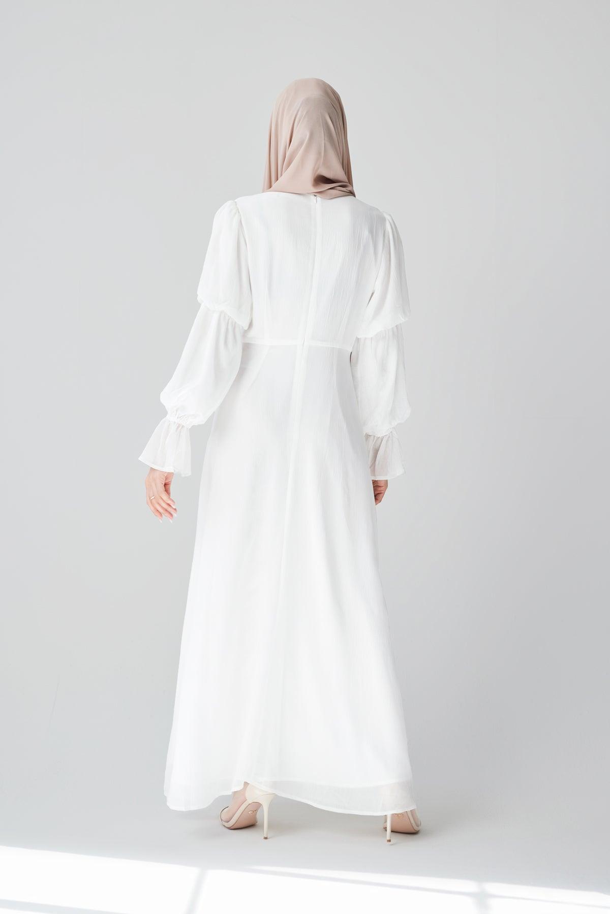Elegant Milan Dress for Women - White Summer Flowy Maxi Dress - Perfect for Beach, Wedding & Party Occasions