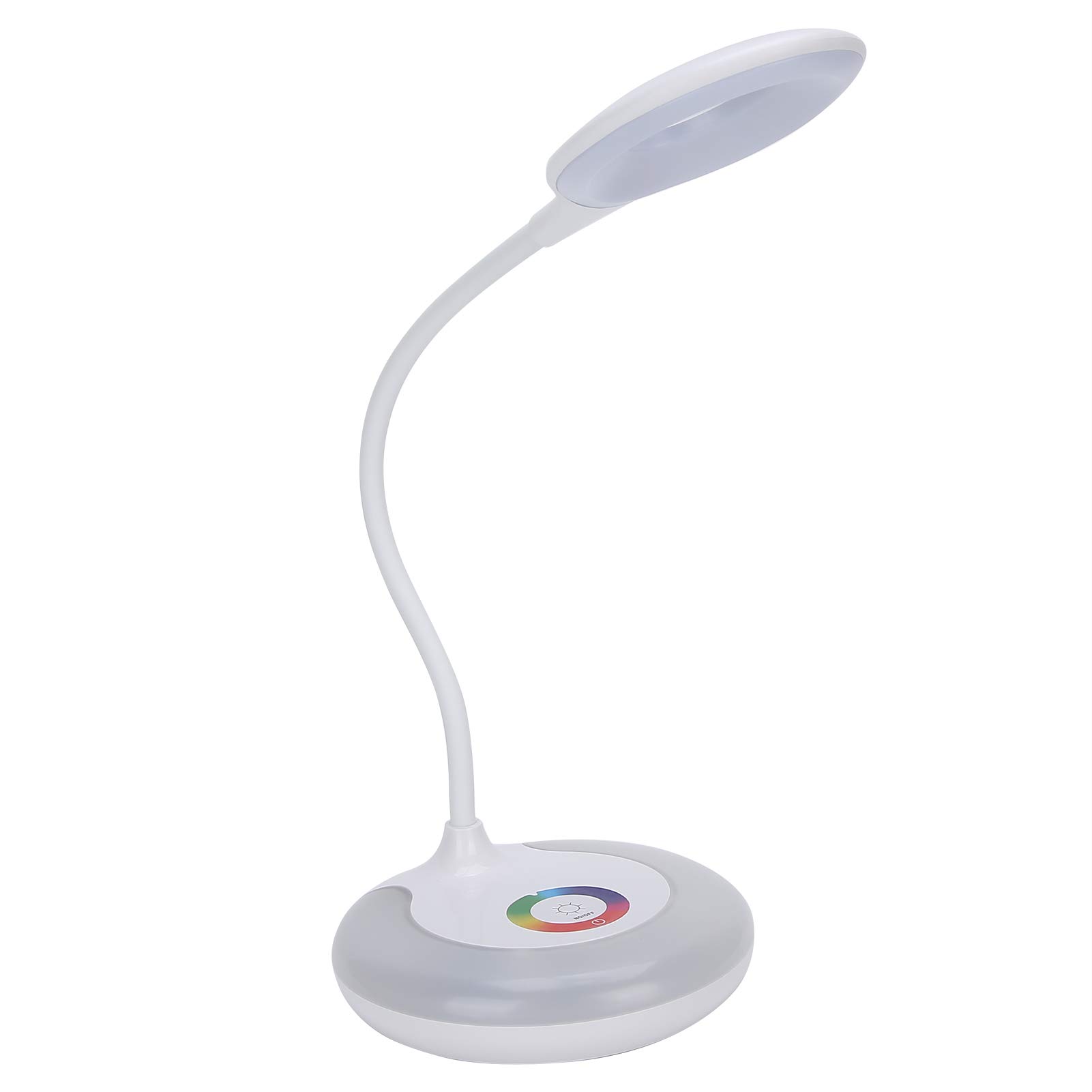 SMICH RGB LED Table Lamp with Touch Dimming - 3-Stage Brightness Adjustable Eye Protection Bedside Lamp (Plug-in) for Bedroom, Living Room & Office Decor