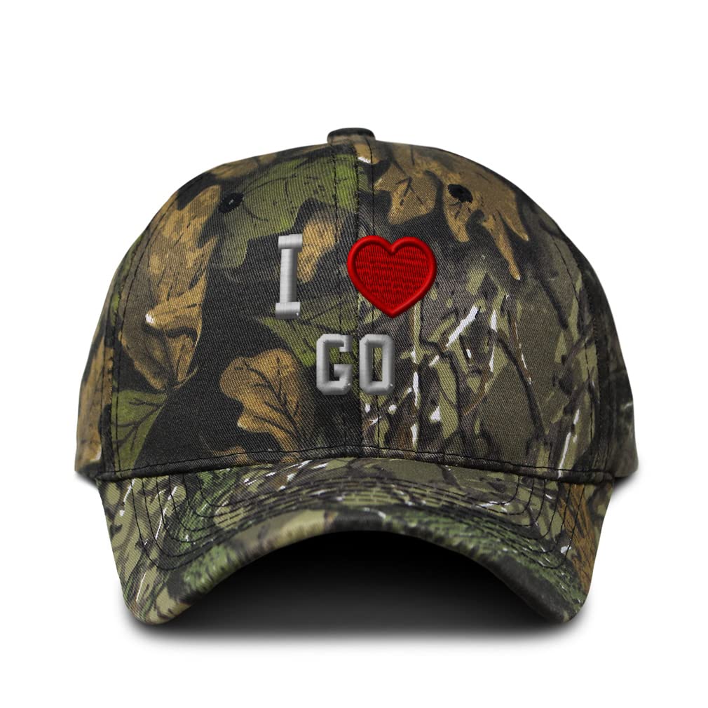 Custom Camo Baseball Cap with Red Heart - Adjustable Cotton Hat for Men & Women - Perfect for Hunting, Sports, Outdoor Activities & Casual Wear