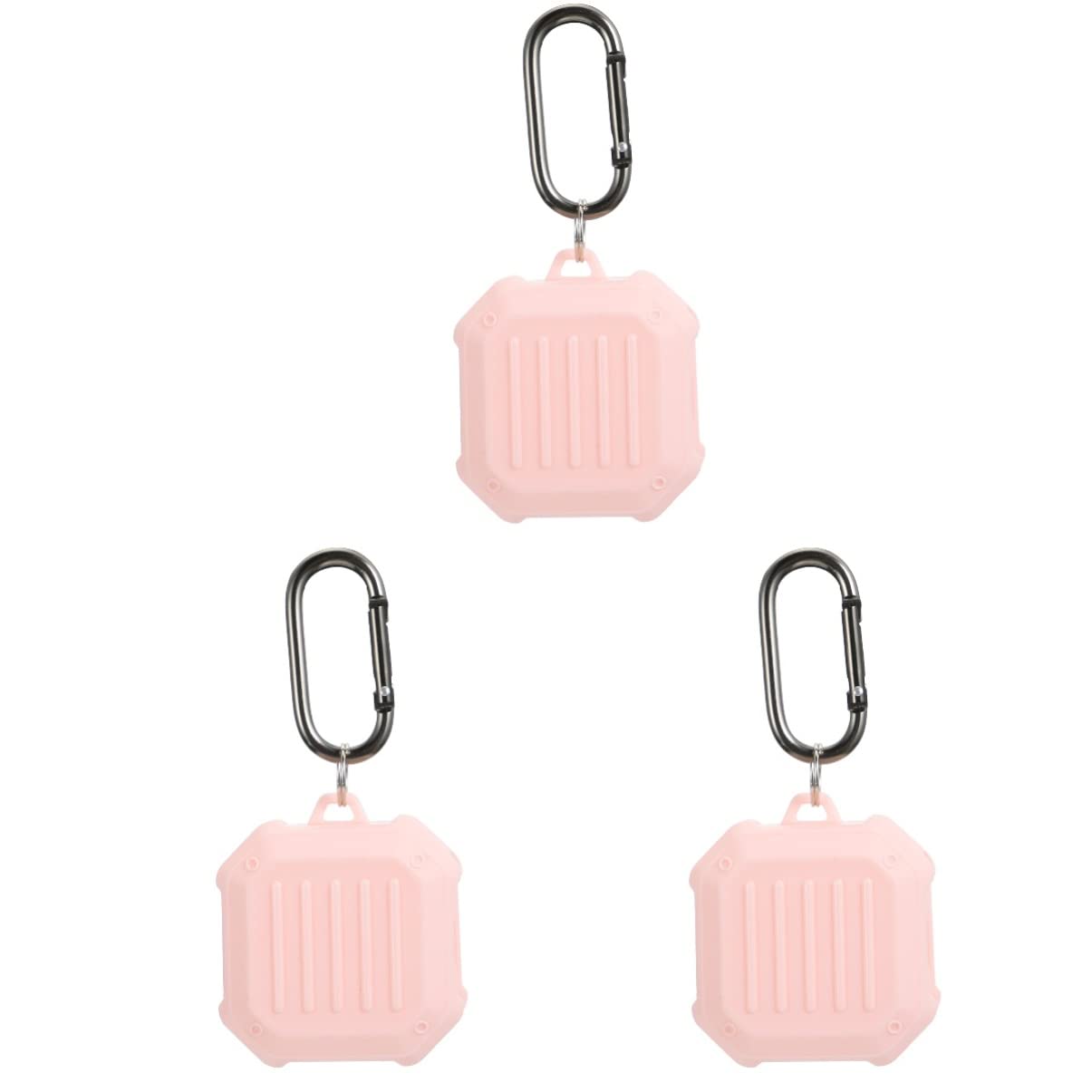 Gatuida 3-Piece Silicone Earbud Case Set - Protective Cover with Keychain & Carrying Pouch for Wireless Earphones (Ideal for Travel, Gym, and Daily Storage)