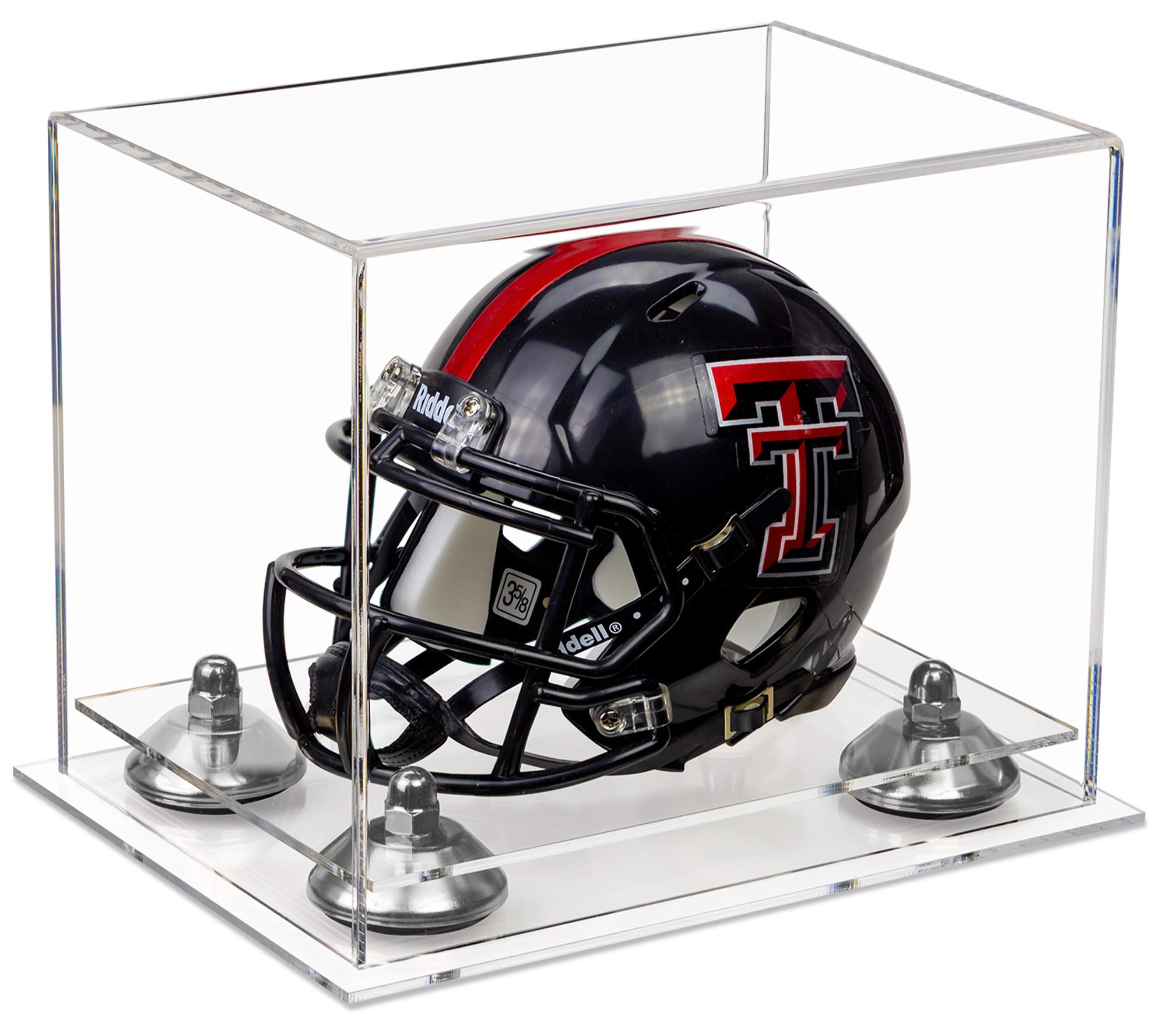 Acrylic Mini Football Helmet Display Case - Perfect for Collectors & Miniature Sports Memorabilia - Great for Home, Office, or Man Cave Decor