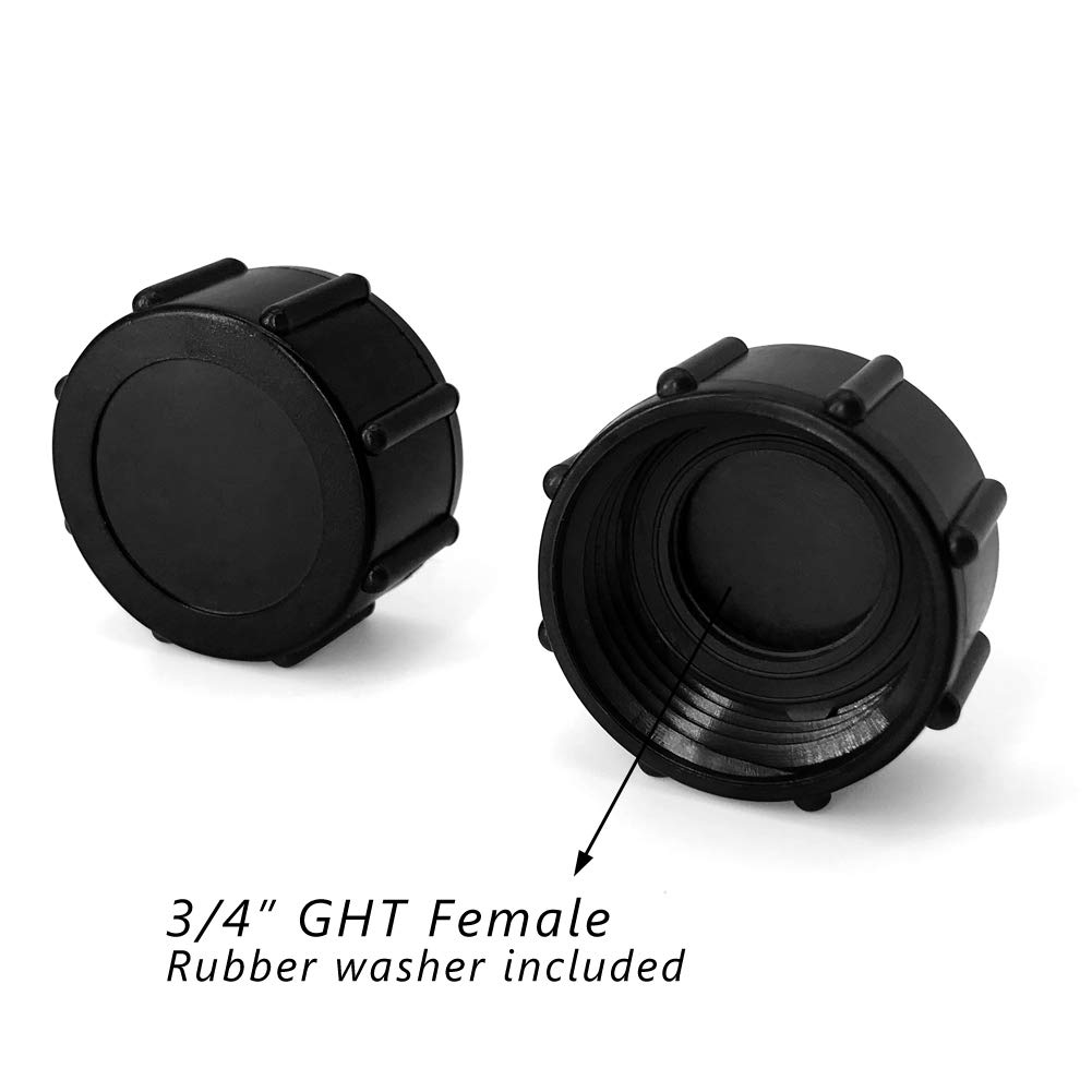 10 Pack Plastic Hose Caps - 3/4 Inch GHT Standard Garden Hose Female End Fitting Cap Set - Protect Your Hose from Dirt, Dust & Leaks - Perfect for Winter Storage & Outdoor Watering Systems