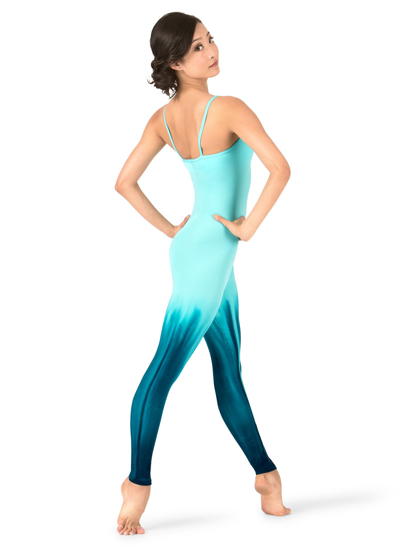 Hand Painted Camisole Unitard for Women - Stretchy Dance Leotard with Artistic Floral Design | Perfect for Ballet, Yoga, Gymnastics & Performance Costumes