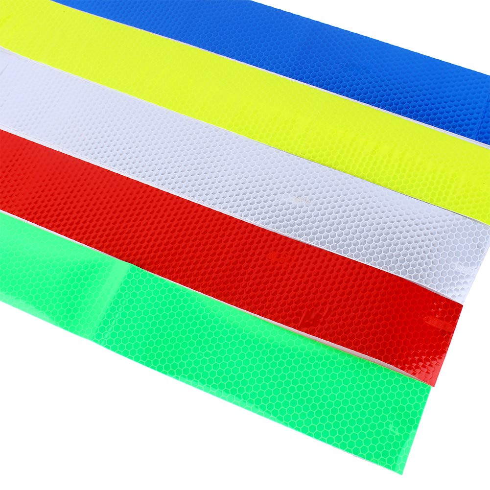 Yosoo 2 Inch x 9.8 Ft Reflective Safety Warning Tape - High Visibility Conspicuity Tape Roll for Motorcycles, Cars, Trucks & Outdoor Sports | Nighttime Road Safety, Emergency Marking & Hazard Identification