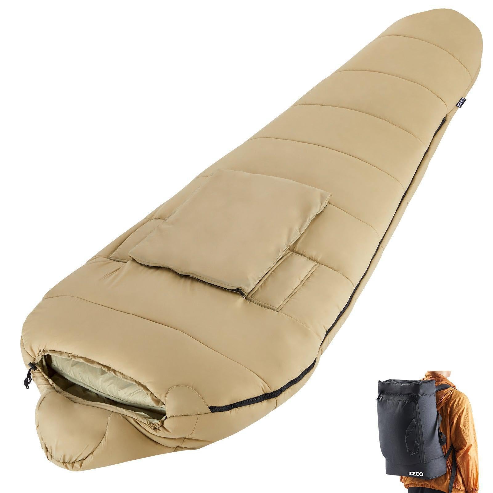 10°F Cold Weather Sleeping Bags for Adults - Ultra Warm & Lightweight for Winter Camping, Hiking, Backpacking - Perfect for Outdoor Adventures in Snow & Extreme Conditions