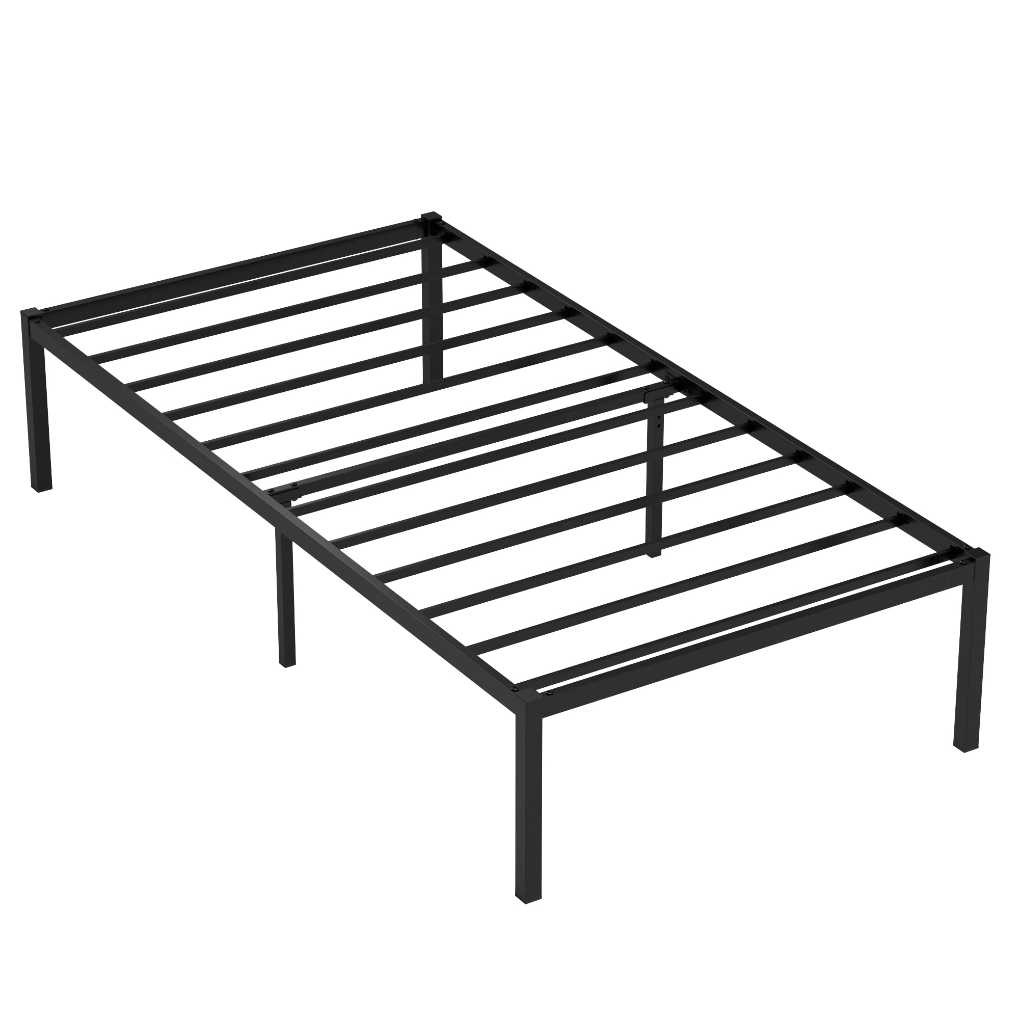 **Weehom 14 Inch Twin Metal Platform Bed Frame - Heavy Duty Steel Slat Support, No Box Spring Needed, Under Bed Storage, Easy Assembly, Black - Perfect for Kids Rooms, Guest Beds & Small Spaces**