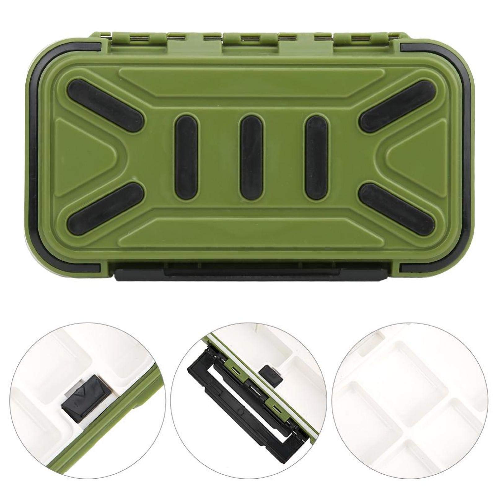 EVTSCAN Waterproof ABS Fishing Tackle Box - Portable Bait & Lure Storage Organizer with Hooks Compartment | Perfect for Freshwater & Saltwater Fishing Trips, Boat & Shore Angling Accessories