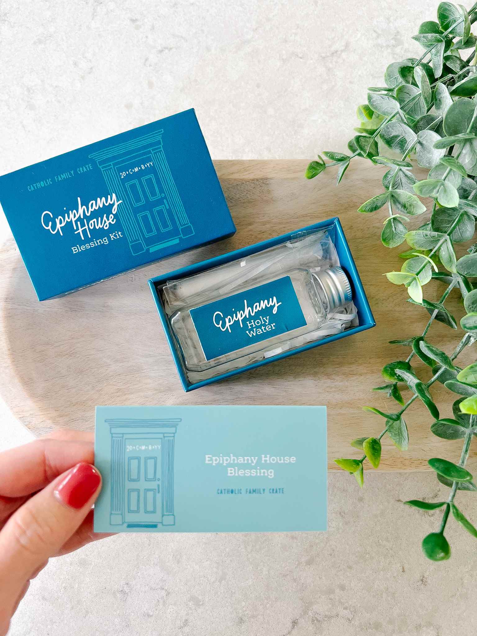 Ephiphany House Blessing Kit - Holy Water, Candles & Prayer Cards for Home Protection & Spiritual Cleansing | Perfect for Housewarming, New Home & Religious Ceremonies