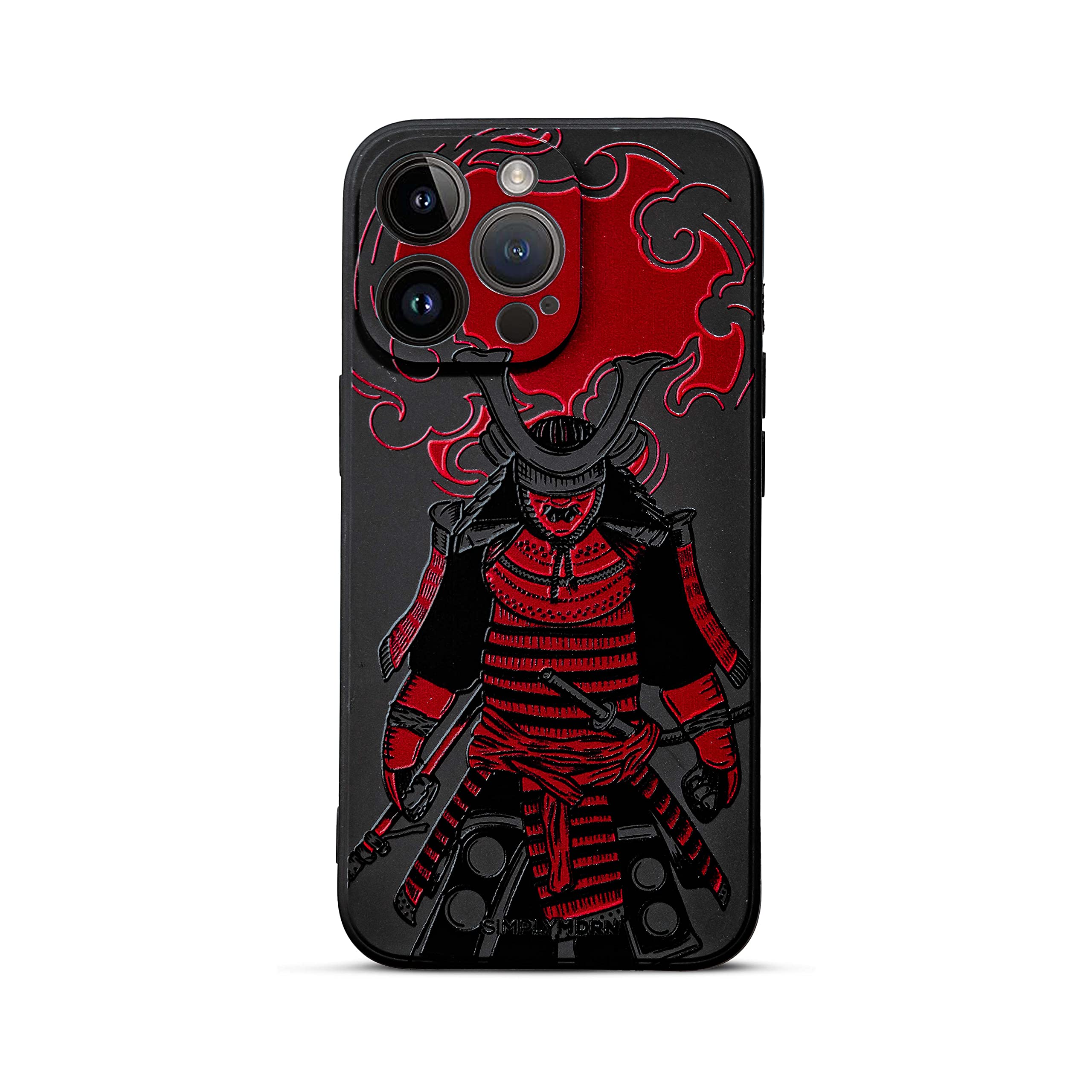Slim iPhone 12 Pro Max Case - Warrior Design Fighter Assassin Phone Cover - Ultra Thin Flexible Protective Case for Men (Sinister Black) - Perfect for Daily Use, Gaming & Outdoor Activities