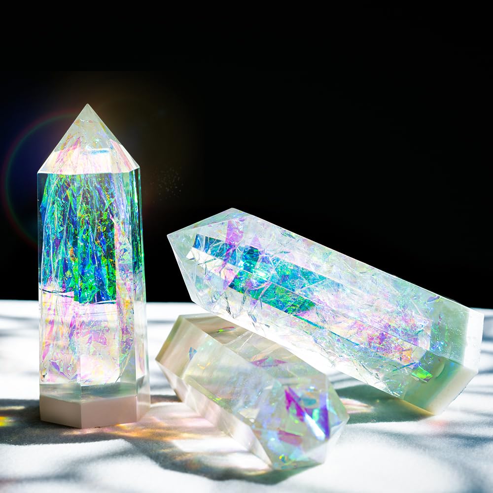 Premium LET'S RESIN Crystal Tower Silicone Molds Set - 3 Sizes Large Epoxy Resin Molds for DIY Flower Preservation, Faux Quartz Healing Crystals, Home Decor - Perfect for Wedding Centerpieces, Spa Decorations & Spiritual Healing Spaces