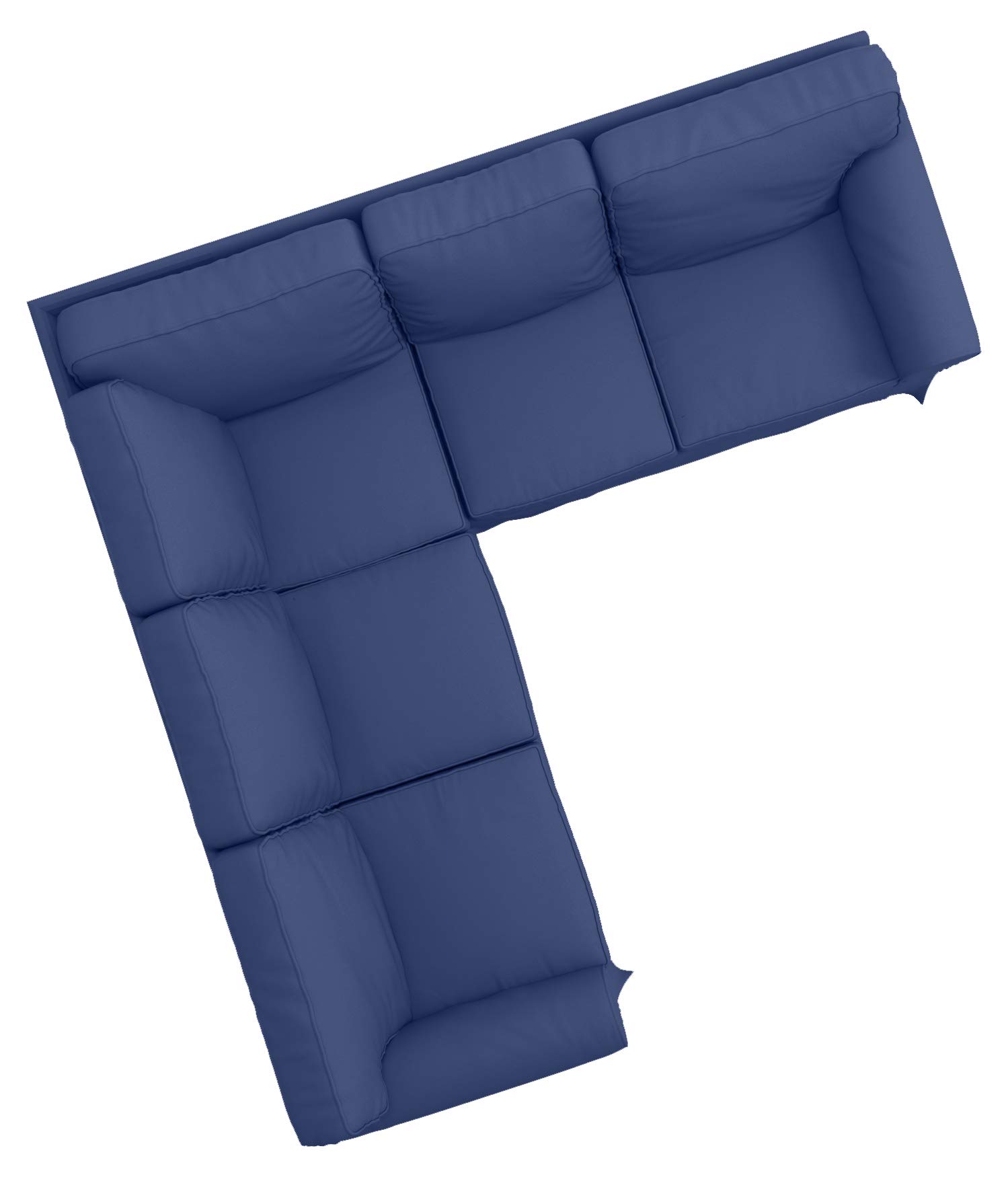 Custom-Made Thick Cotton IKEA Ektorp 2-Seater Sofa Cover Replacement Slipcover - Dark Blue | Perfect for IKEA Ektorp Corner & Sectional Sofas | Home Decor, Living Room Upgrade & Furniture Protection