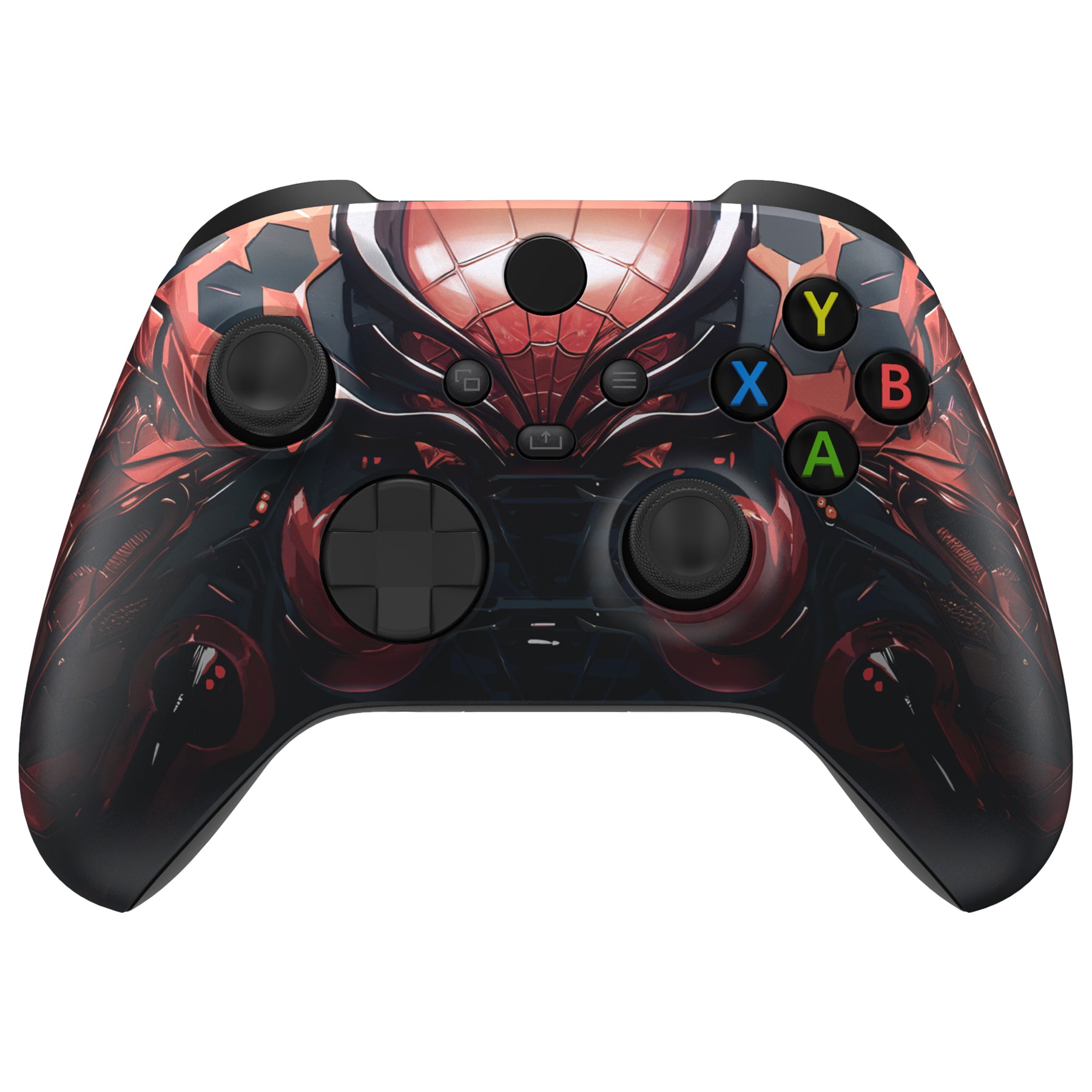 eXtremeRate Spider Armor Replacement Faceplate & Housing Shell Case for Xbox Series S/X Controller - Durable Gaming Accessories (Controller Not Included) FX3T197 - Perfect for Customization, Gaming Tournaments & Long Play Sessions