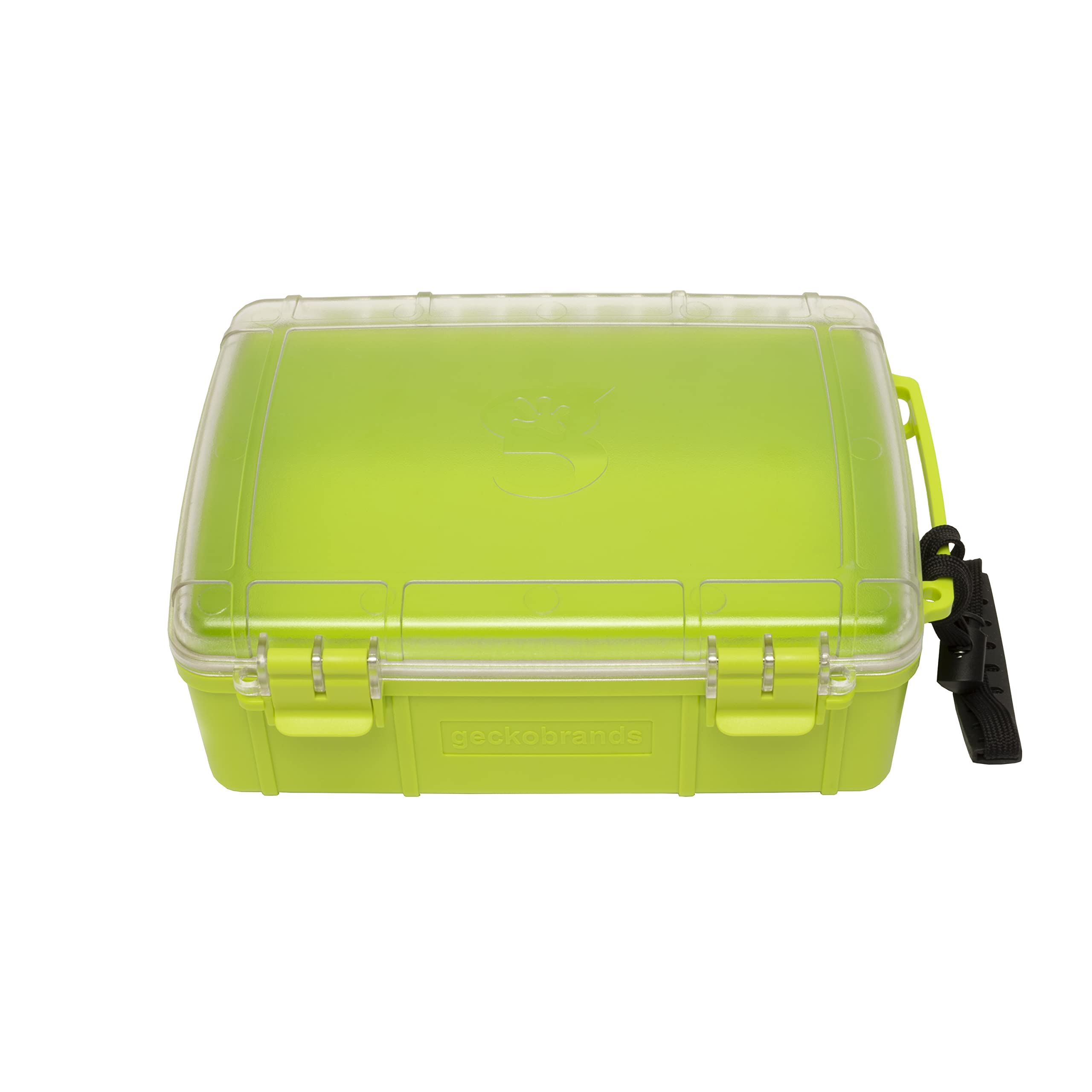 Geckobrands Waterproof Dry Box Storage Case - Large, Neon Green | Airtight & Watertight Container for Phone, Wallet, Keys | Perfect for Beach, Boating, Hiking & Outdoor Adventures