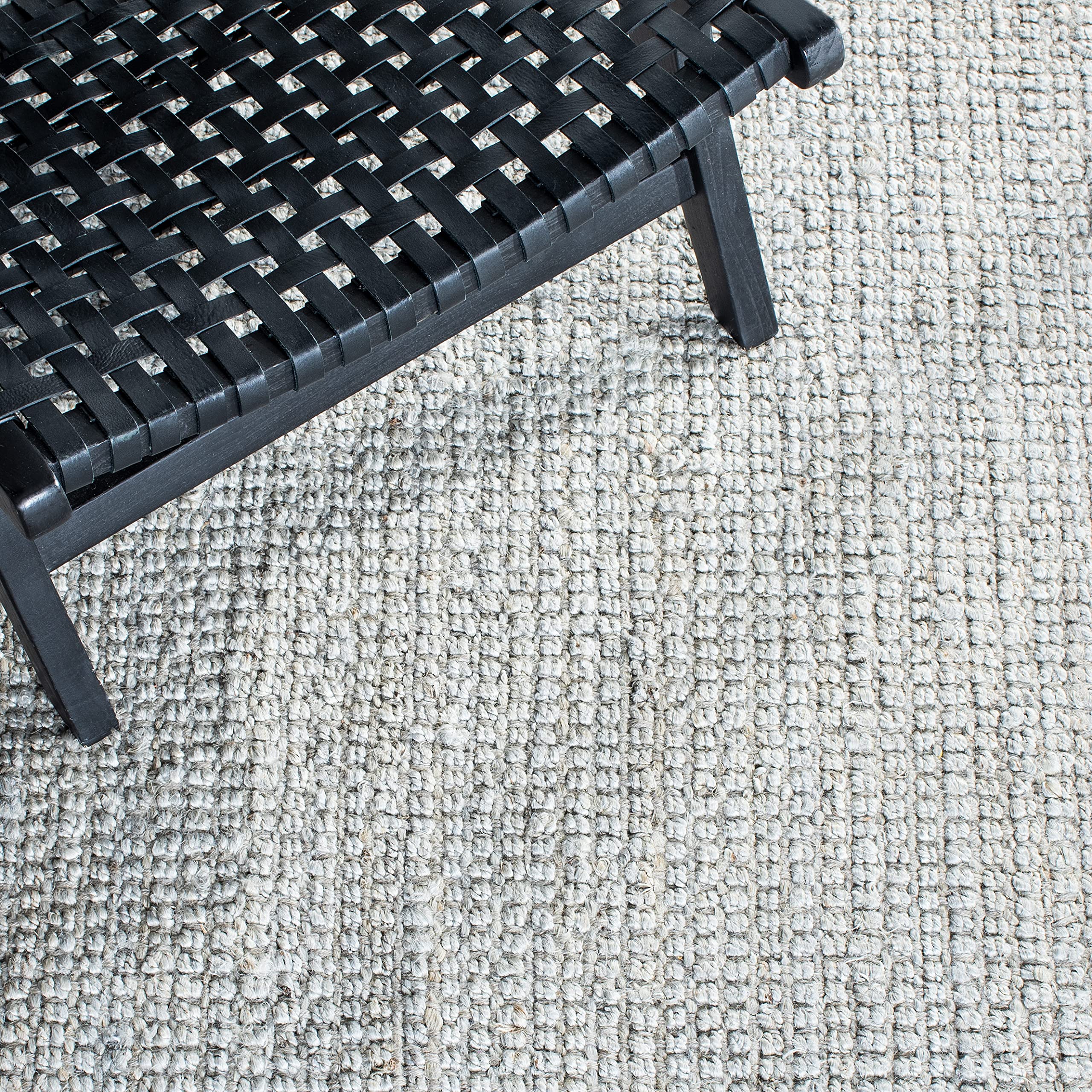 SAFAVIEH Natural Fiber Collection 9'x9' Square Grey NF730F Handmade Farmhouse Premium Jute Area Rug - Perfect for Living Room, Bedroom & Boho Home Decor