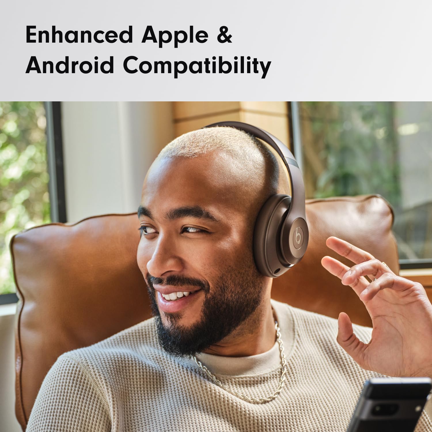 Beats Studio Pro Wireless Bluetooth Noise Cancelling Headphones - Deep Brown (Renewed Premium) - Perfect for Travel, Workouts & Home Office Use