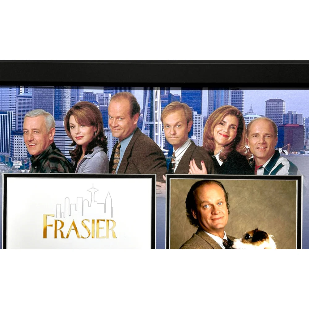 Kelsey Grammer Autographed Frasier Script Framed Collage with BAS COA - Signed Memorabilia for TV Show Fans & Collectors - Perfect for Home Theater, Office Decor, or Gift Giving