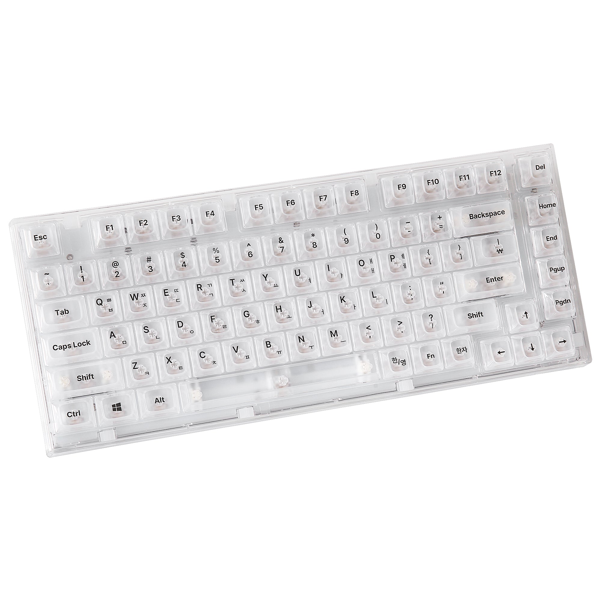 YUNZII X75 82-Key Hot-Swappable Gasket Mount Transparent Mechanical Keyboard - Wired Gaming Keyboard for PC, Mac, Typing & Office Work