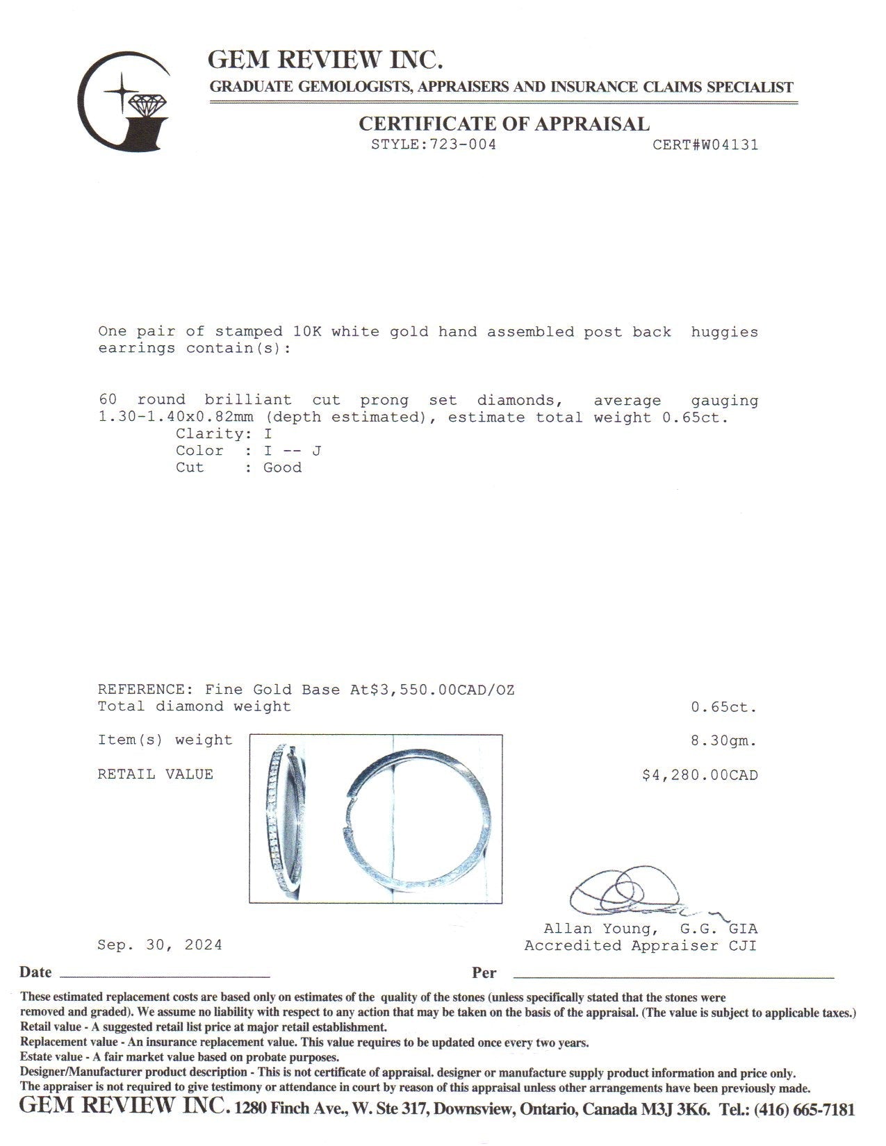 10K White Gold Diamond Hoop Earrings for Women | 0.65 Carat Total Weight (ctw) | Elegant Everyday Jewelry for Parties, Weddings & Special Occasions
