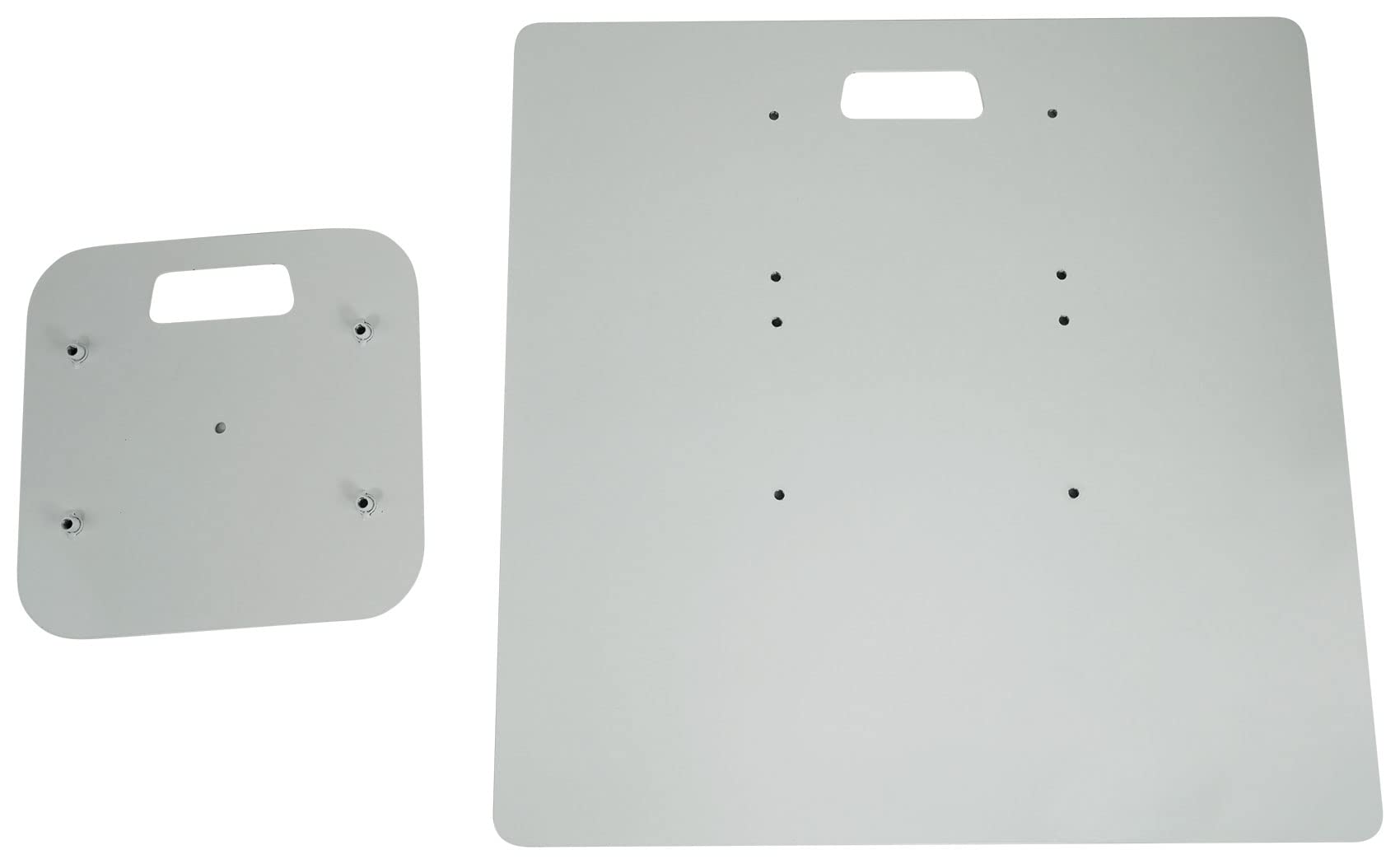 Rockville Black Totem Plates for RTP33-TV Speaker Stands | Top & Bottom Mounting Plates | Convert White Stands to Black | Perfect for Home Theater & Studio Speaker Setups