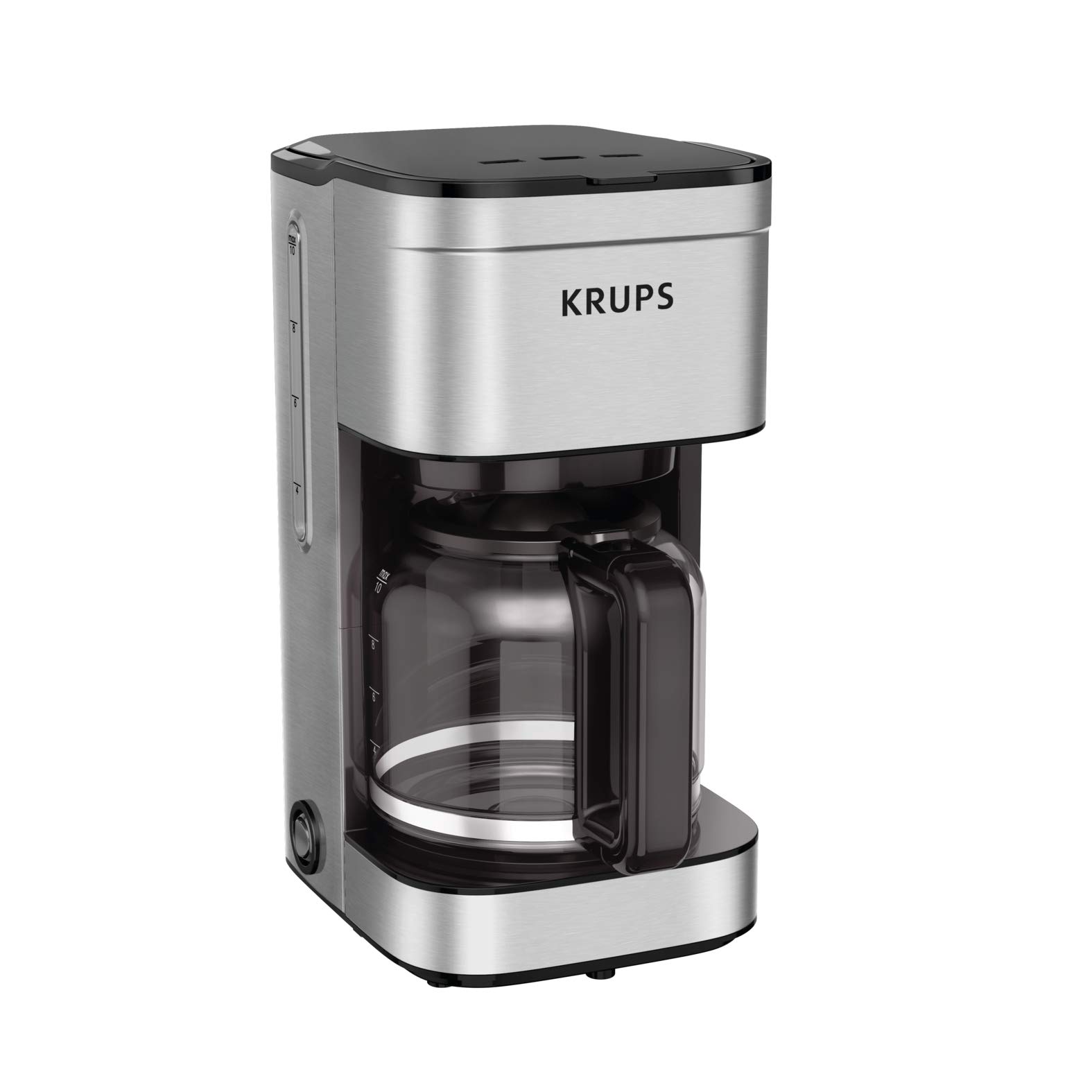 KRUPS 10-Cup Programmable Silver Drip Coffee Maker - Fast Brewing for Home, Office & Restaurants | Perfect for Morning Coffee & Entertaining Guests