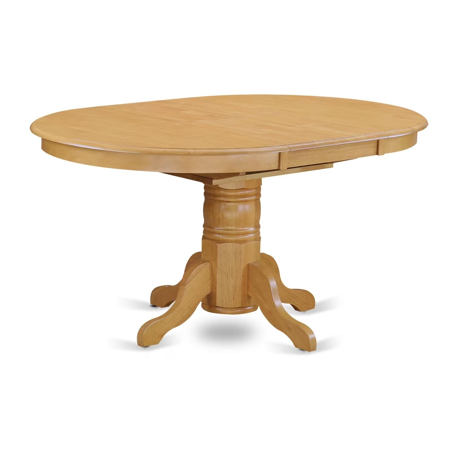 East West Furniture AVVA7-OAK-W 7-Piece Oak Dining Room Set with Oval Table (42x60 Inch) & 6 Chairs - Butterfly Leaf Extension - Perfect for Family Meals and Entertaining Guests
