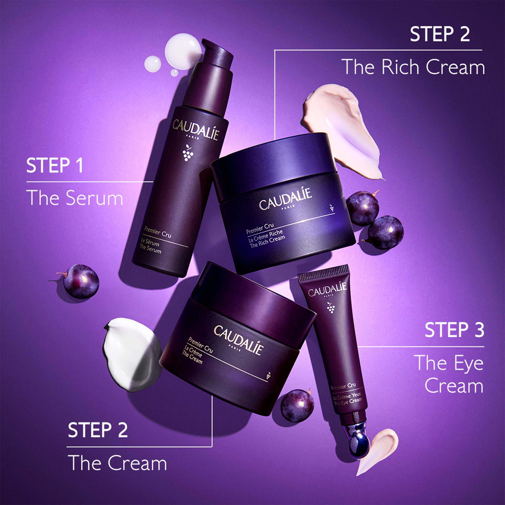 Caudalie Premier Cru The Rich Cream - Anti-Aging Face Moisturizer for Dry Skin | Luxury Skincare with Grape Seed Extract | Perfect for Night Routine & Winter Care