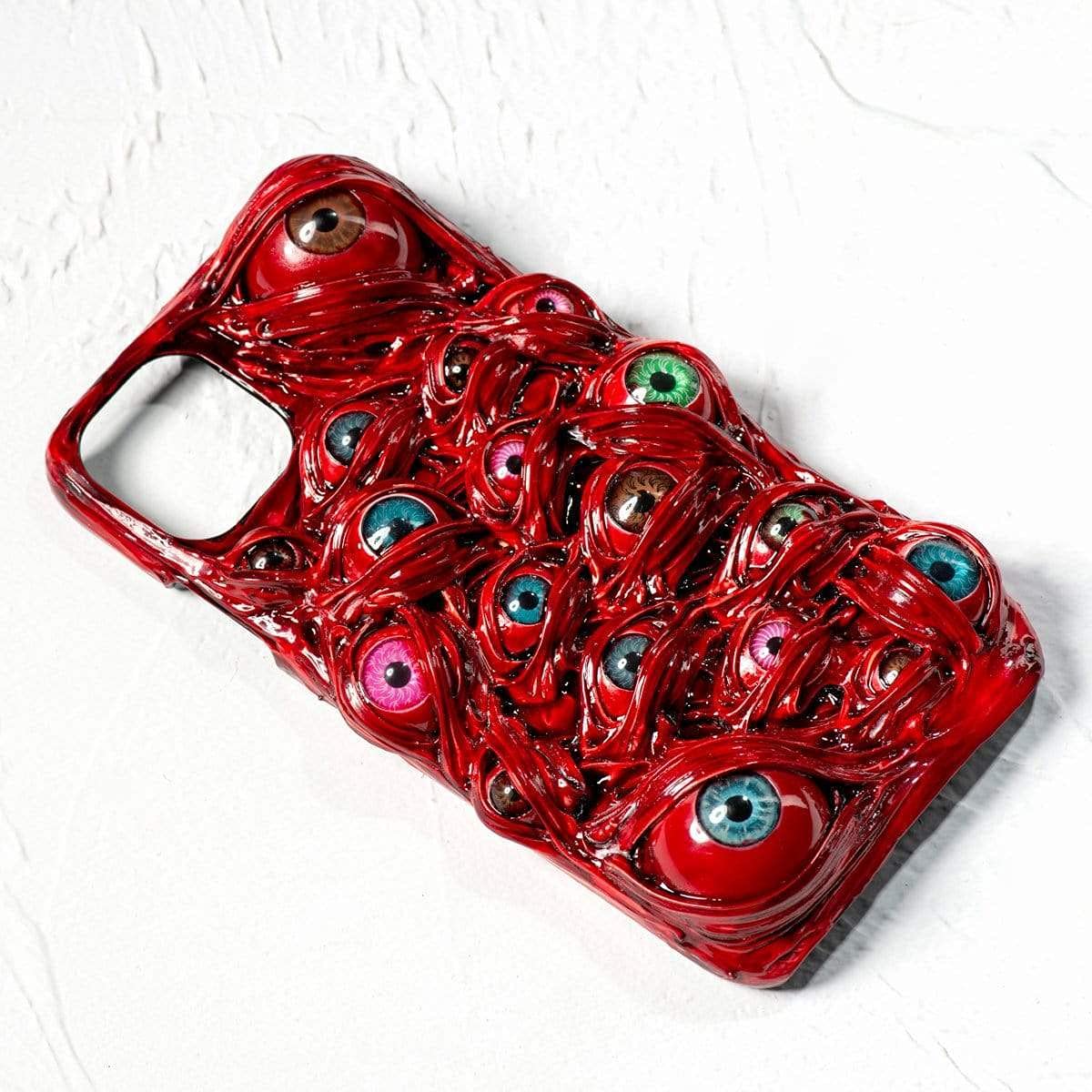 Techypop Blood Eyeball Designer Phone Case - 100% Handmade, Premium Protection for iPhone 13 Pro Max - Perfect for Halloween, Cosplay & Horror Theme Parties