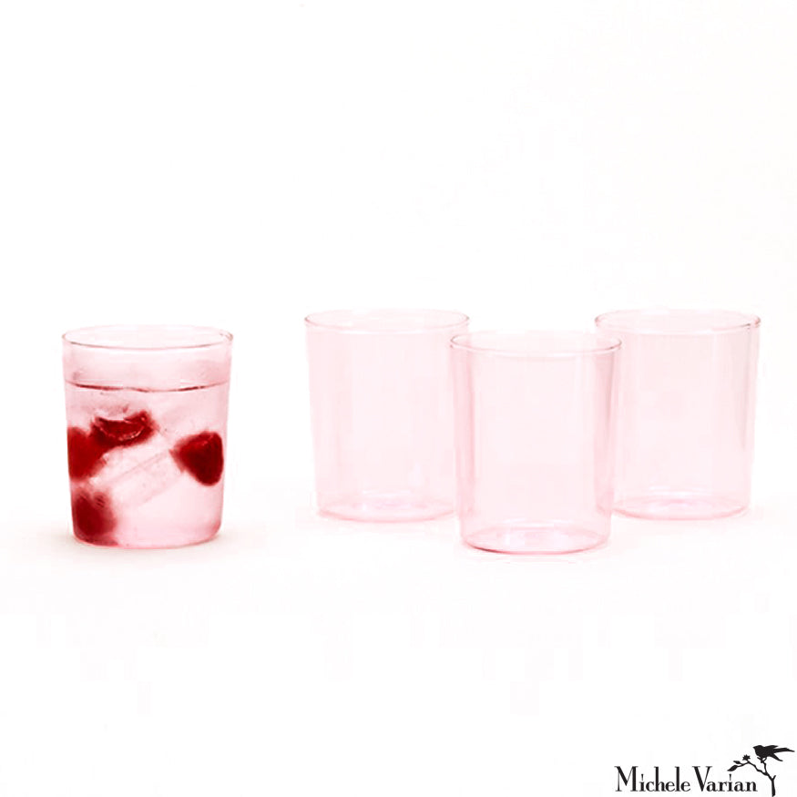 Premium 4-Piece Glassware Set - Elegant Blush Tones for Wine, Cocktails & Entertaining | Perfect for Dinner Parties, Gifts & Home Bar Accessories
