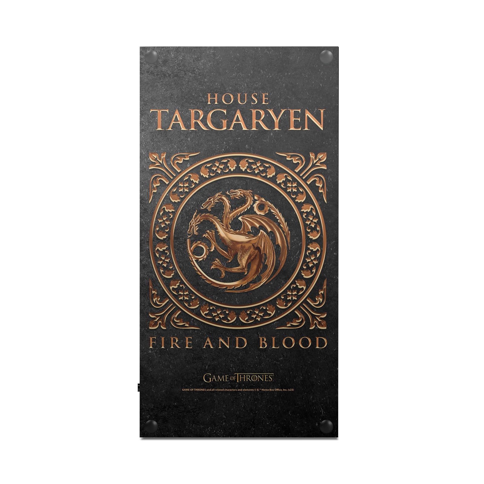 Official HBO Game of Thrones House Targaryen Vinyl Skin Sticker Decal Cover for Xbox Series X Console & Controller Bundle - Premium Gaming Accessories for Fans & Collectors - Perfect for Themed Gaming Setups & Gift Giving