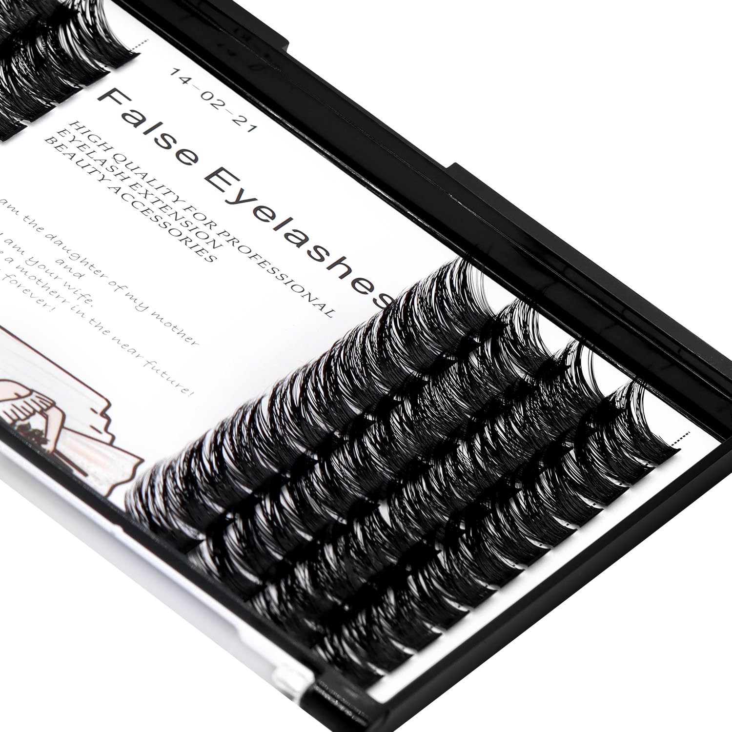 Bodermincer 84 Clusters Voluminous D-Curl False Eyelashes Set - Wide Cluster DIY Individual Lash Extensions for Women (18mm) | Perfect for Bridal, Party & Night Out Makeup