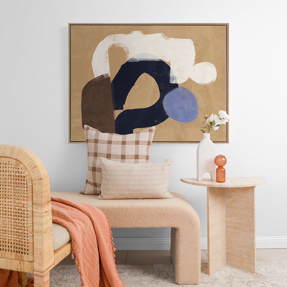 At Ease Landscape Art Print - Modern Wall Decor for Living Room, Bedroom & Office - Nature Scenery Canvas Painting for Home & Office Decor