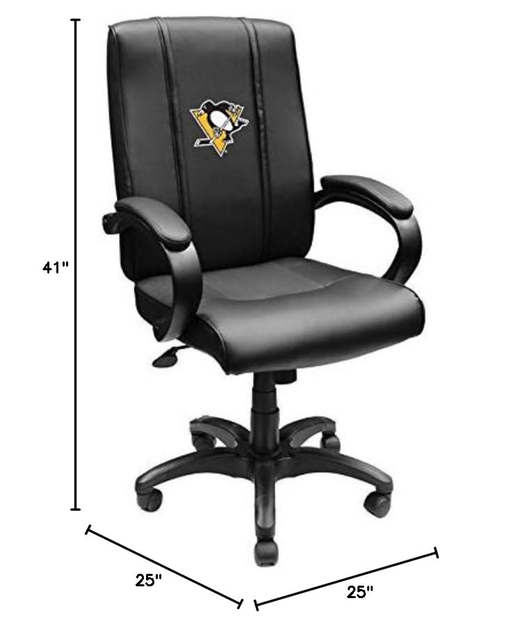 Pittsburgh Penguins Office Chair - Ergonomic Desk Chair with Team Logo - Perfect for Home Office, Gaming & Sports Fans