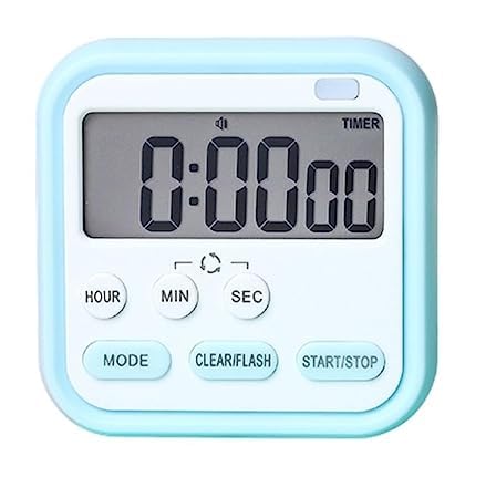 SNEHANH Multi-Function Digital Alarm Clock with Timer & Stopwatch - Blue Study Timer for Students, Postgraduate Exam Preparation, Time Management Tool - Perfect for Home, Office, and Classroom Use