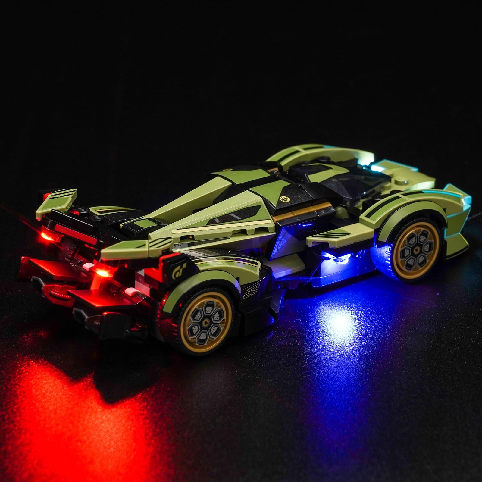 BrickBling LED Light Kit for Lego Lamborghini V12 Vision GT Super Car (Compatible with Lego 76923) - DIY Decorative Lighting for Model Cars & Night Display