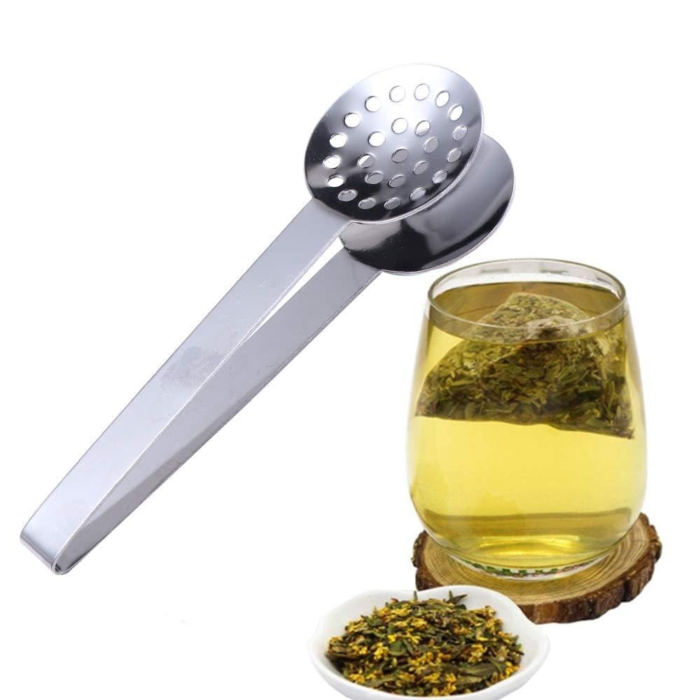 Stainless Steel Tea Bag Squeezer & Holder - 1PC Kitchen Tool for Brewing Loose Leaf Tea, Herbal Tea & Coffee - Perfect for Home, Office & Tea Shops