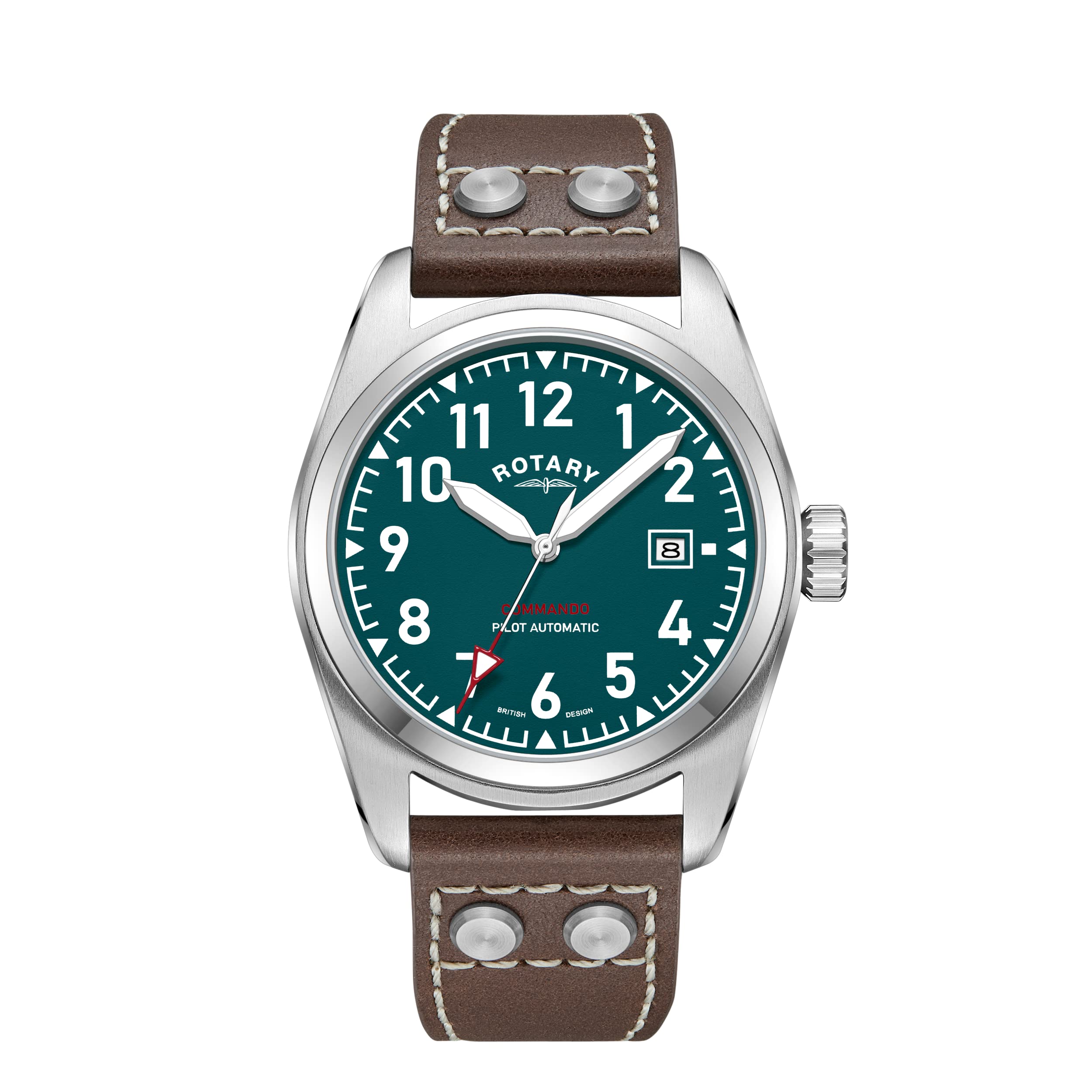 GS05470/73 Rotary Pilot Watch - Classic Aviator Timepiece for Men - Waterproof & Durable - Perfect for Aviation, Travel & Everyday Wear