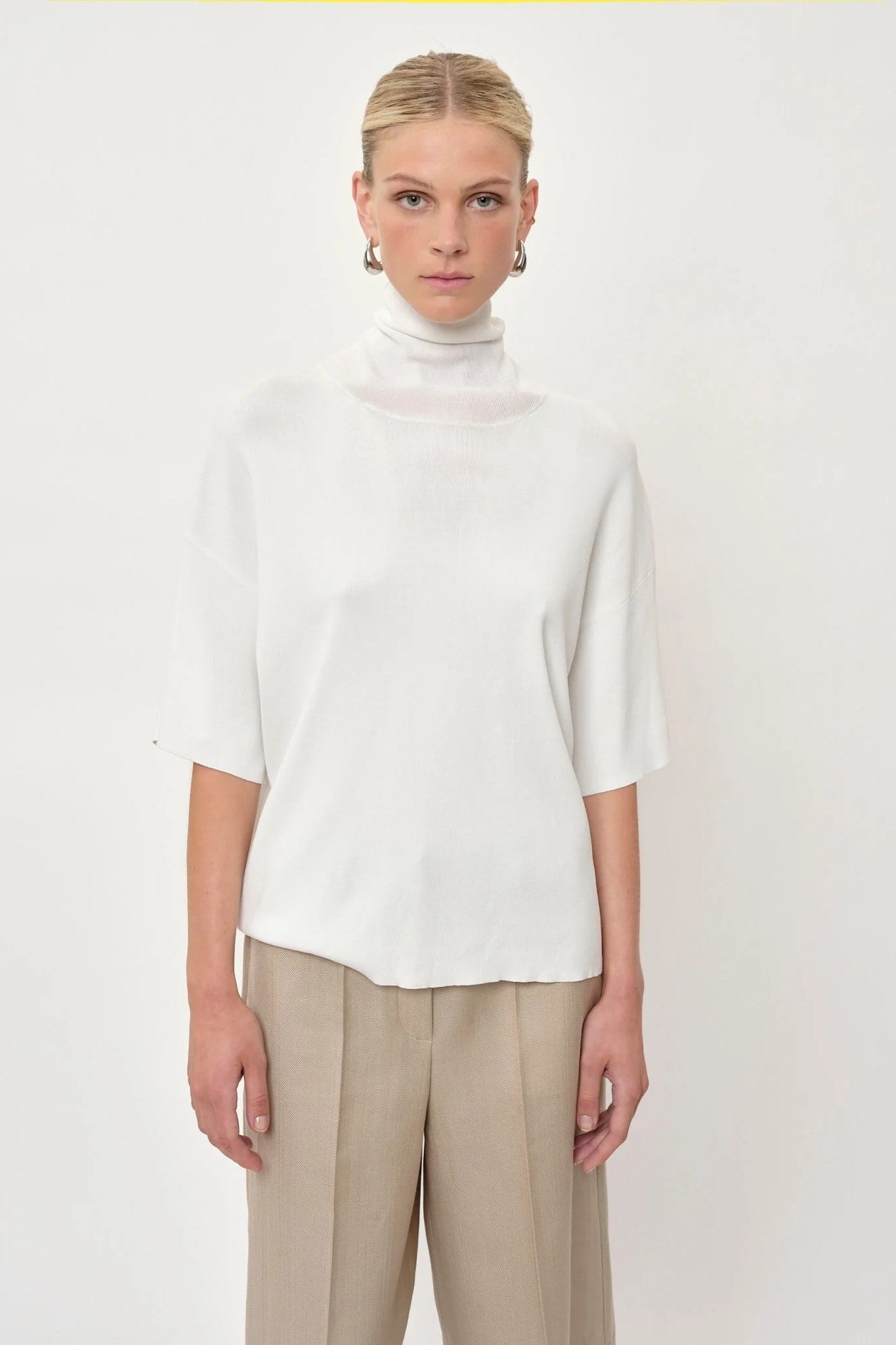 Herskind Brittany Knit T-Shirt for Women - Soft Cotton Casual Tee - Perfect for Everyday Wear, Layering & Outfits