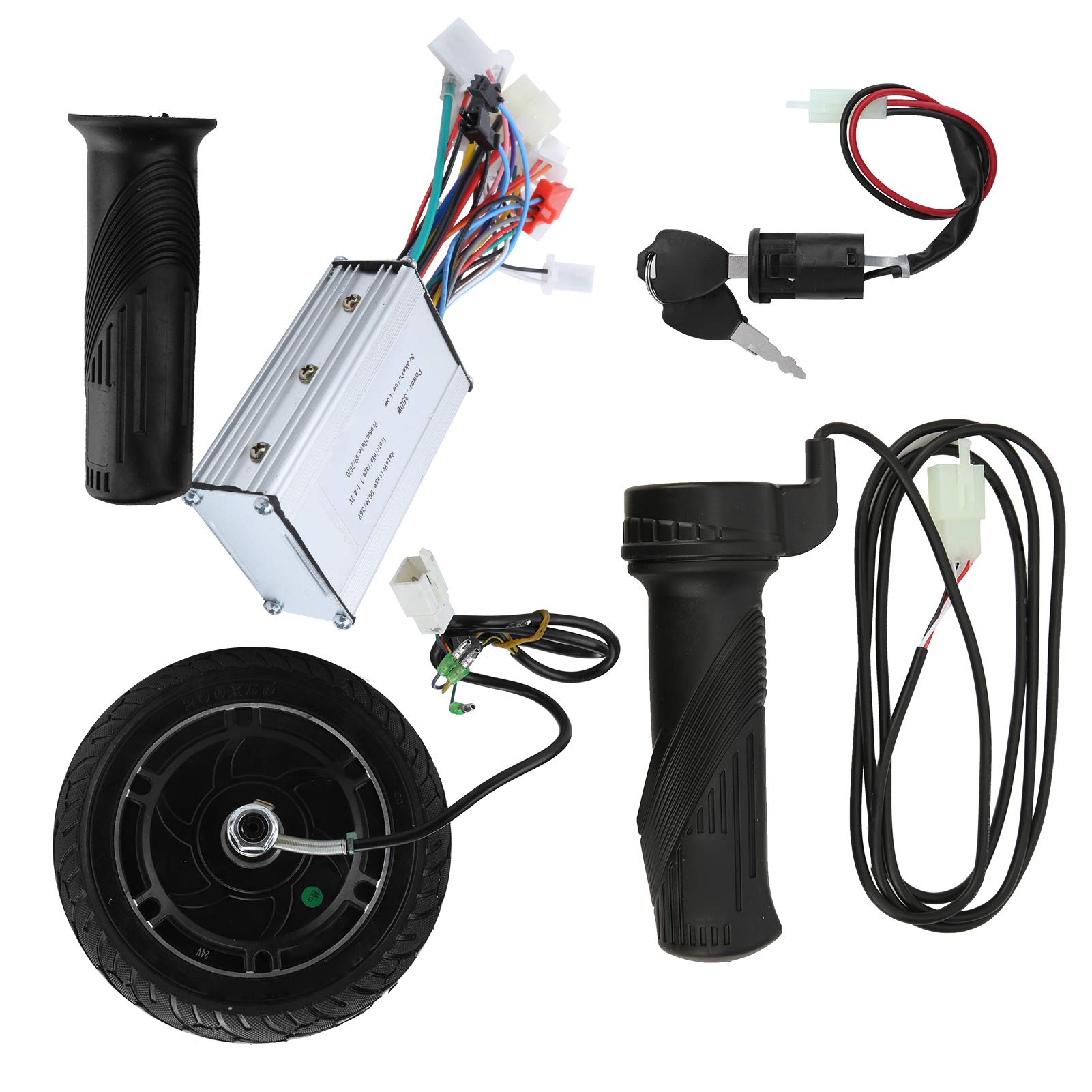 24V 350W Brushless Hub Motor Kit - 8 Inch Electric Scooter Conversion Set for DIY E-Scooter Upgrades | Perfect for Commuting, Campus Travel & Urban Mobility